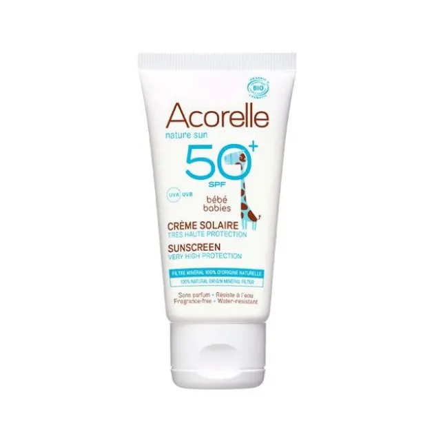 Acorelle Crème solaire bio bébé SPF50 - 50 ml