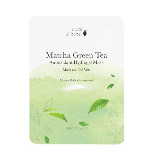 100% Pure Masque hydrogel antioxydant au thé vert matcha - 28 g
