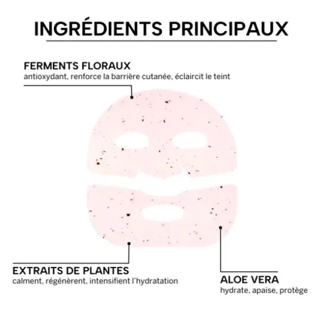 Whamisa Masque visage Hydrogel aux fleurs bio fermentées - 33 g