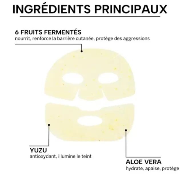 Whamisa Masque visage Hydrogel aux fruits bio fermentés - 33 g