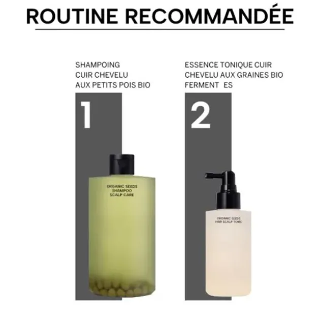 Whamisa Shampoing cuir chevelu aux petits pois bio fermentés - 490 ml